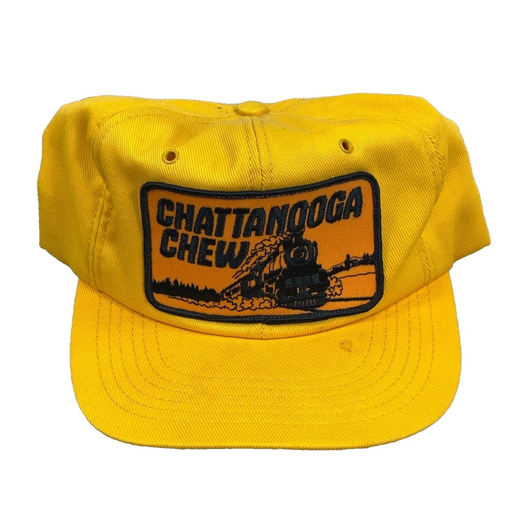 Vintage Chattanooga Chew Trucker Hat Cap SnapBack Made In USA 80s Patch Tobacco